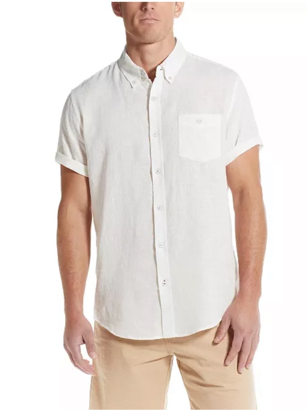 New! Men’s Weatherproof Vintage Linen Blend Shirt, Size Medium